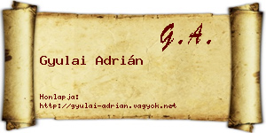 Gyulai Adrián névjegykártya